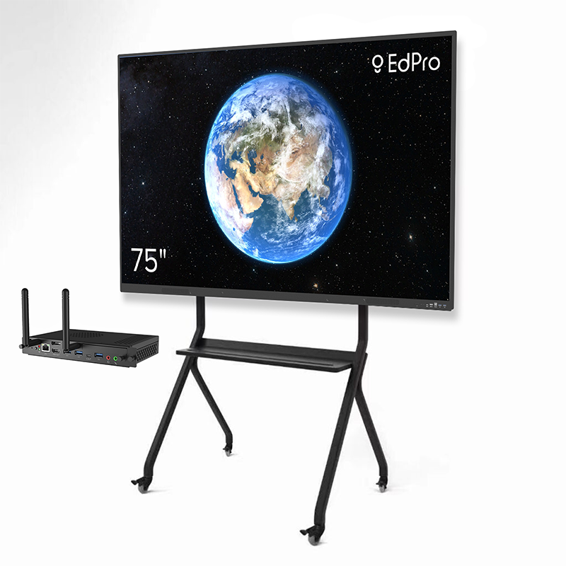 Інтерактивна панель EdPro Touch S 75" (ETP75S), OPS ПК (Intel i7 12Gen/16/512/W11Pro), мобільний стенд